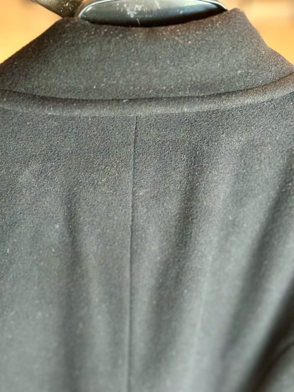 L L Bean Womens Vintage Inspired Blk Dble Breasted Wool Rayon Blend Pea Coat - Picture 9 of 14